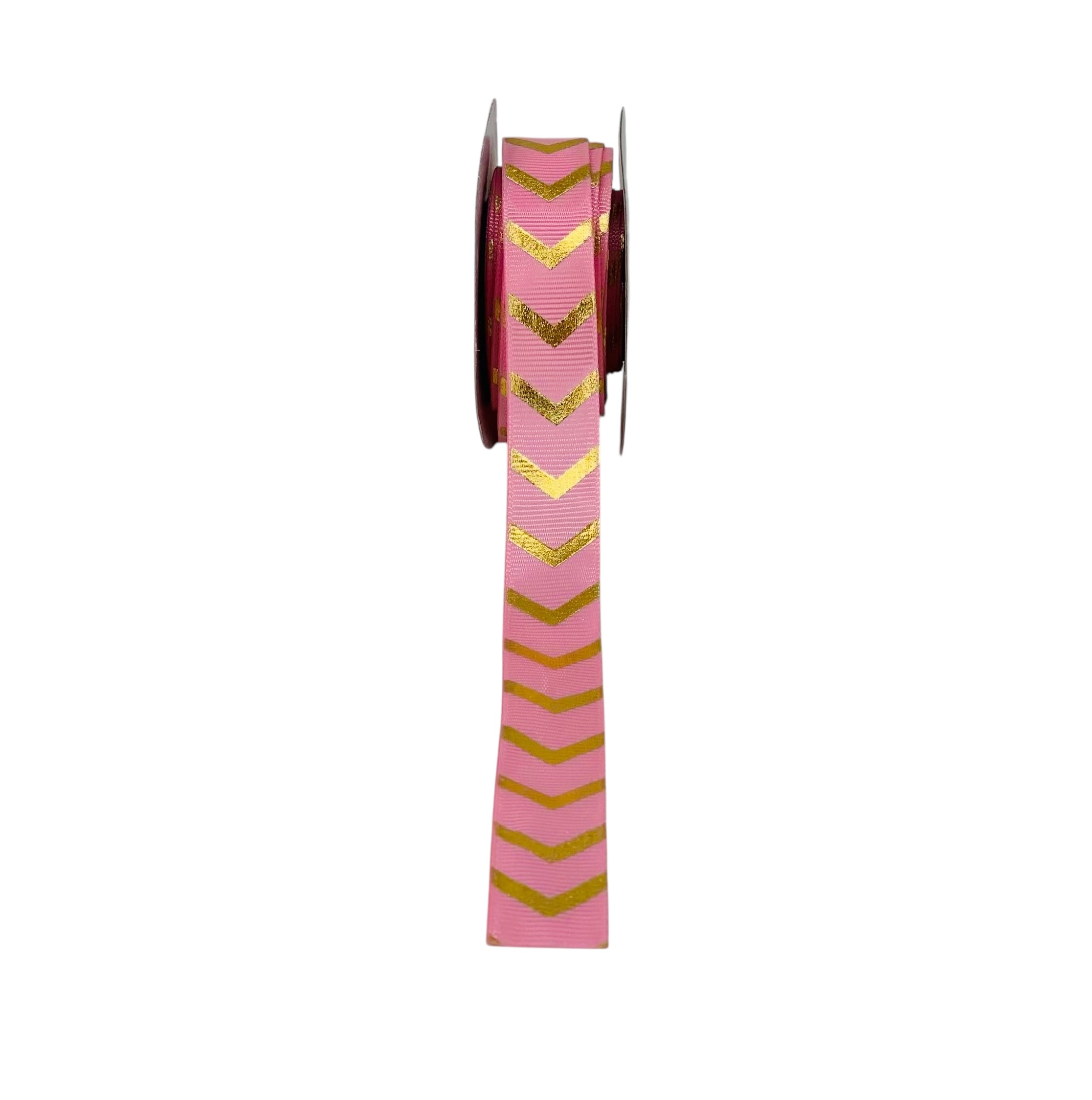 Gold Foil Chevron Grosgrain Ribbon