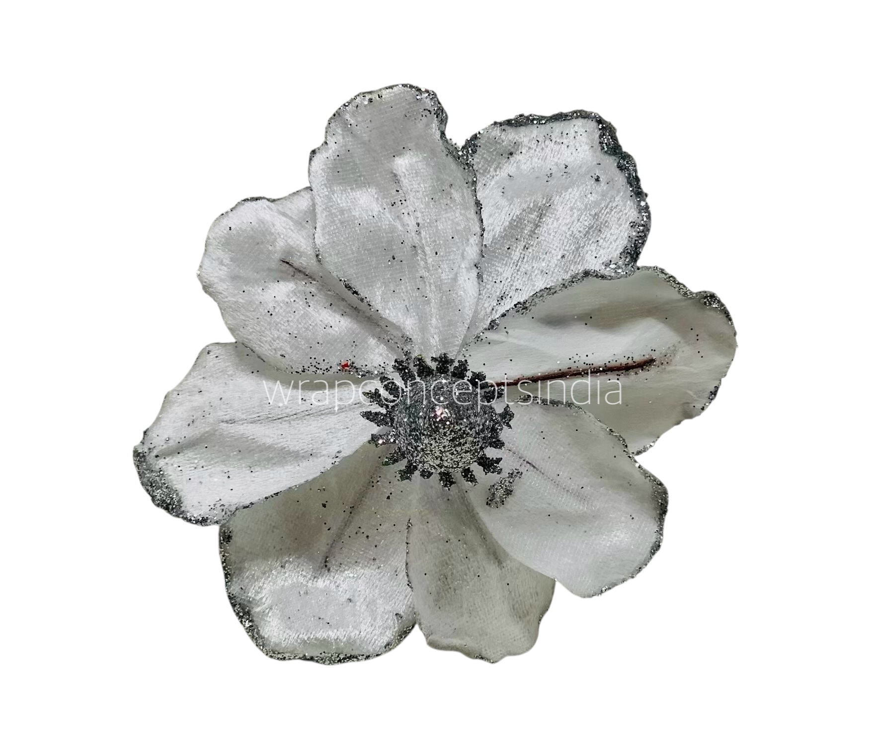 Medium Flower with Glitter Edges