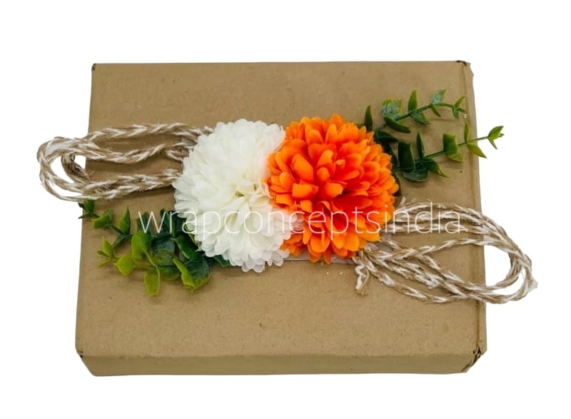 Orange & White Carnations Ready Bunch