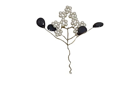 Navy Pearl Flower Add-on Stick Navy Pearl Flower Add-on Stick