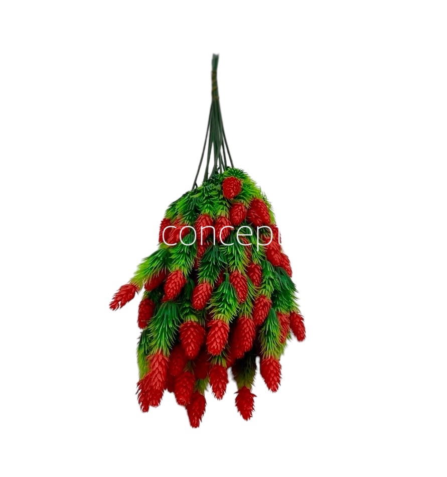 Leaves Stick Bunch with Red Conifers Leaves Stick Bunch with Red Conifers