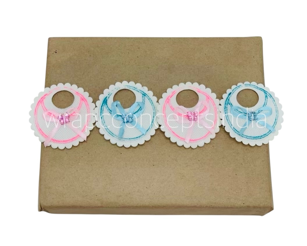 Round Baby Bibs - Pink/Blue Round Baby Bibs - Pink/Blue