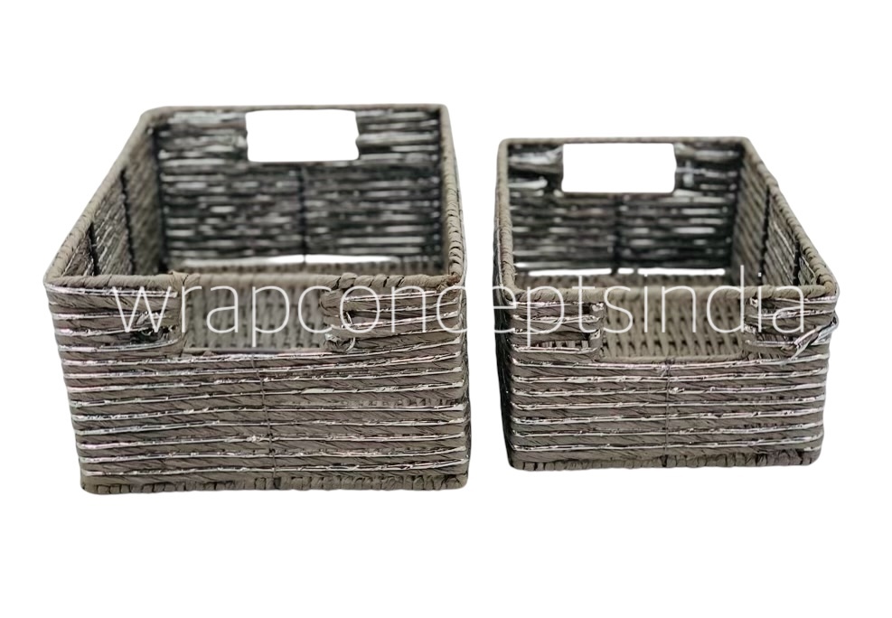 Set of Baskets - Grey & Silver Set of Baskets - Grey & Silver