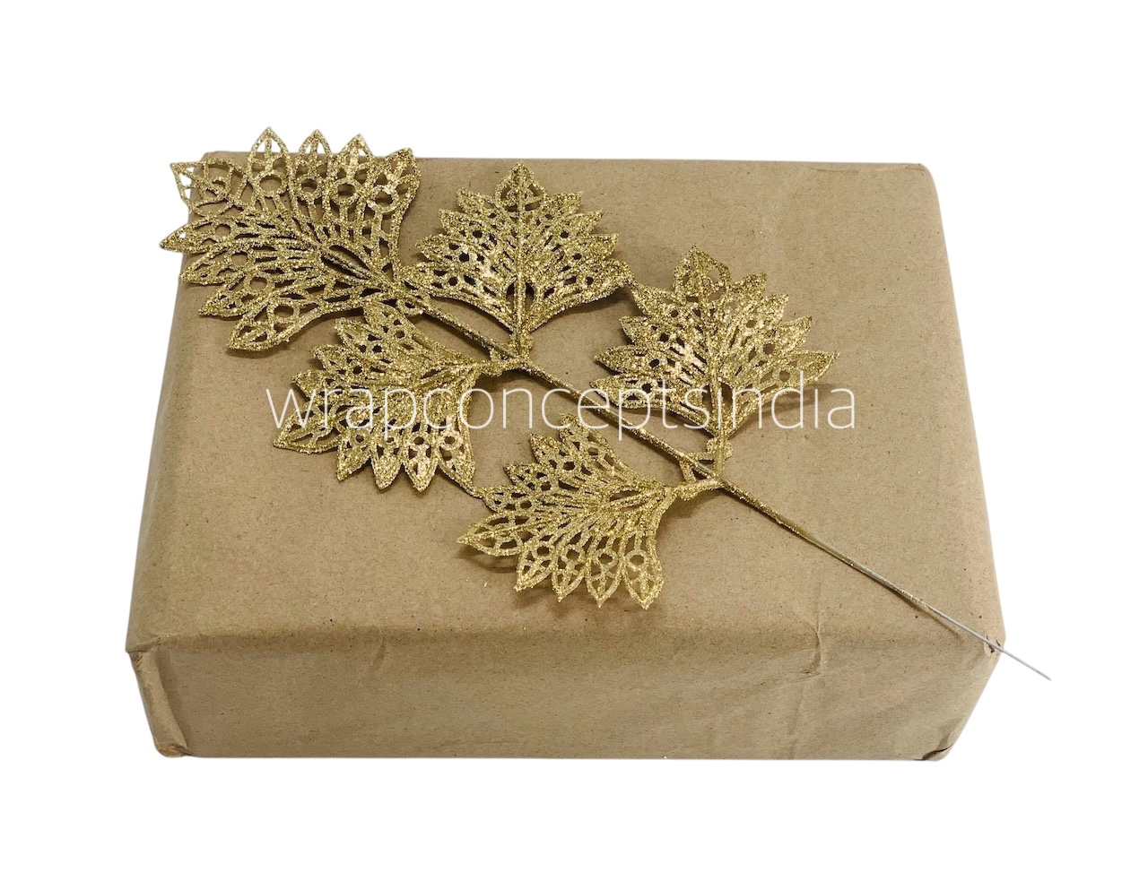 Gold Glitter Leaf on stick 1 Gold Glitter Leaf on stick 1