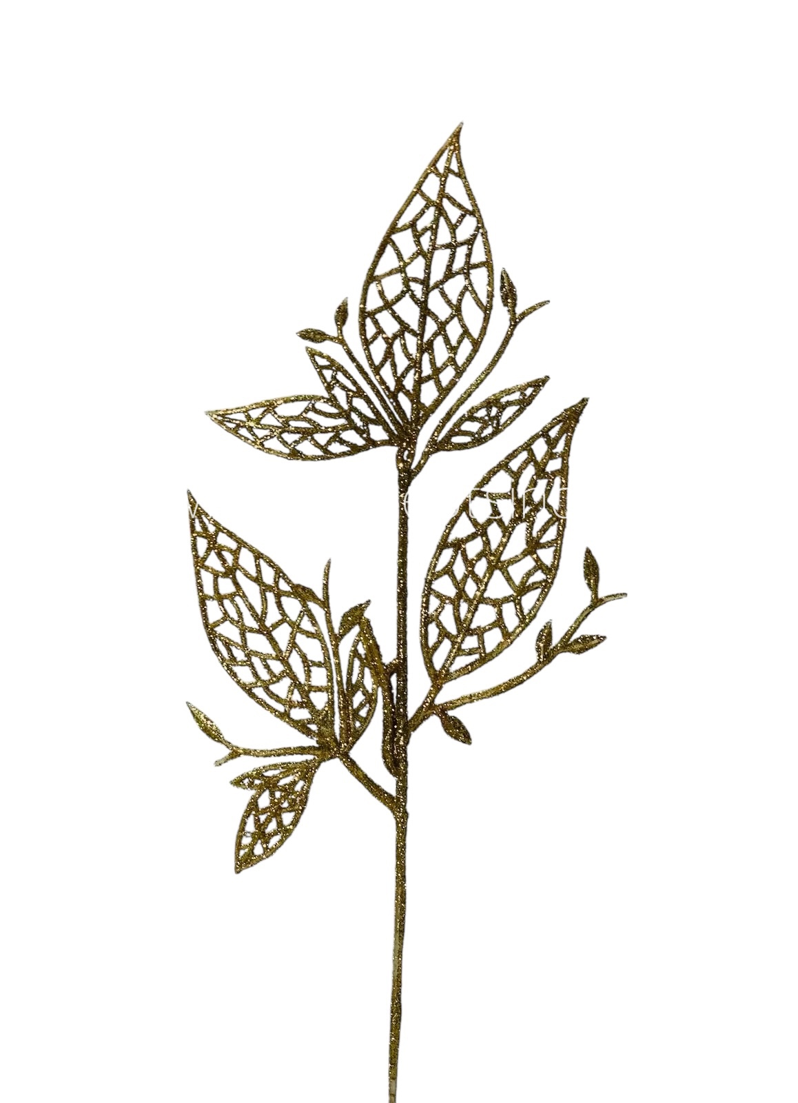 Gold Glitter Fern on Stick Gold Glitter Fern on Stick