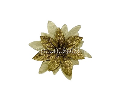 Light Gold Layer Glitter Flower