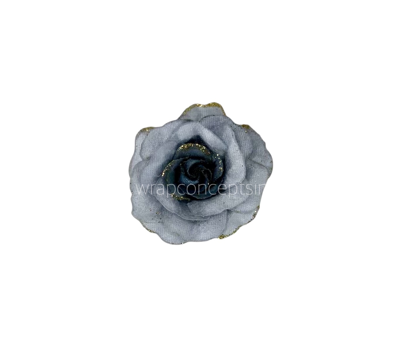 Steel Rose with Glittered Petals Steel Rose with Glittered Petals