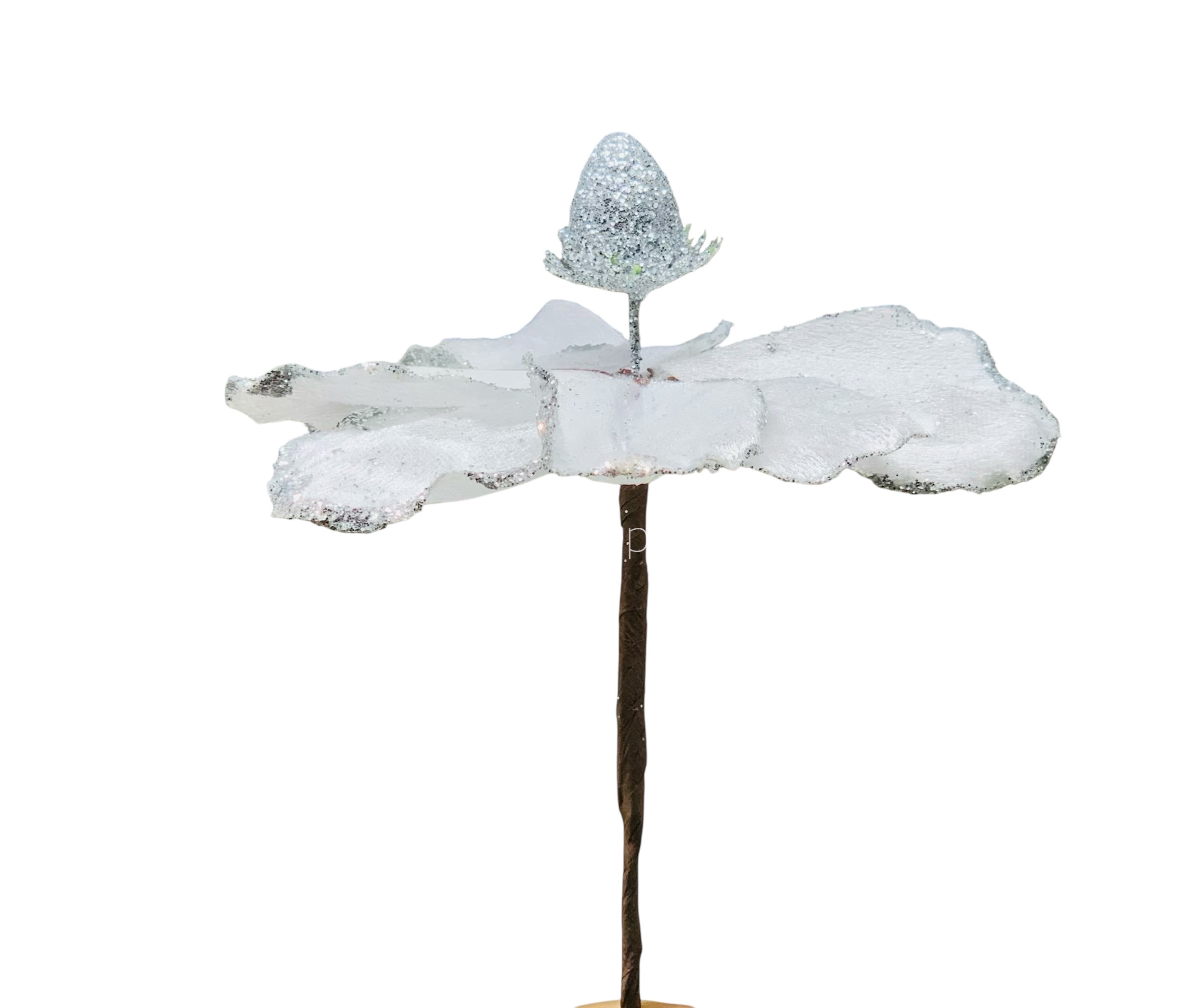 Medium Flower with Glitter Edges