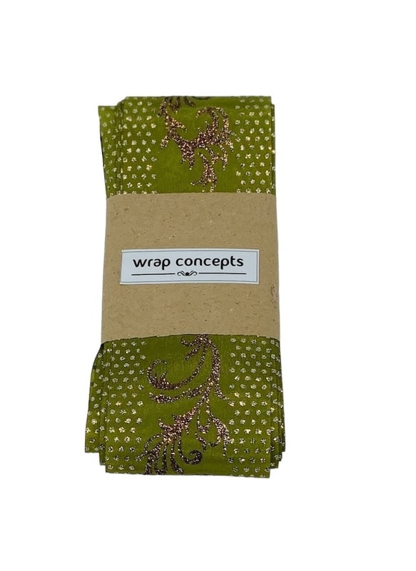 Olive Green with Glitter Leaf Ribbon Olive Green with Glitter Leaf Ribbon