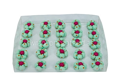 Sea Green Flower with Pink Center Sea Green Flower with Pink Center