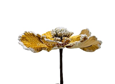 Velvet Flower With Frosted Edges & Center