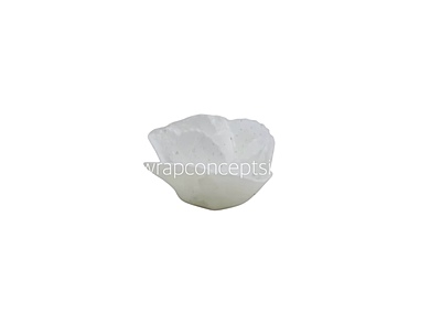 White Medium Foam Rose With Net