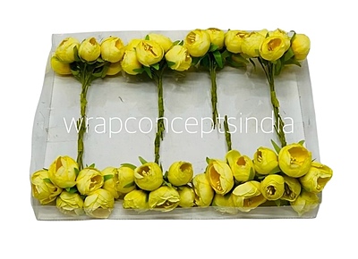 Peonies on stick-Yellow