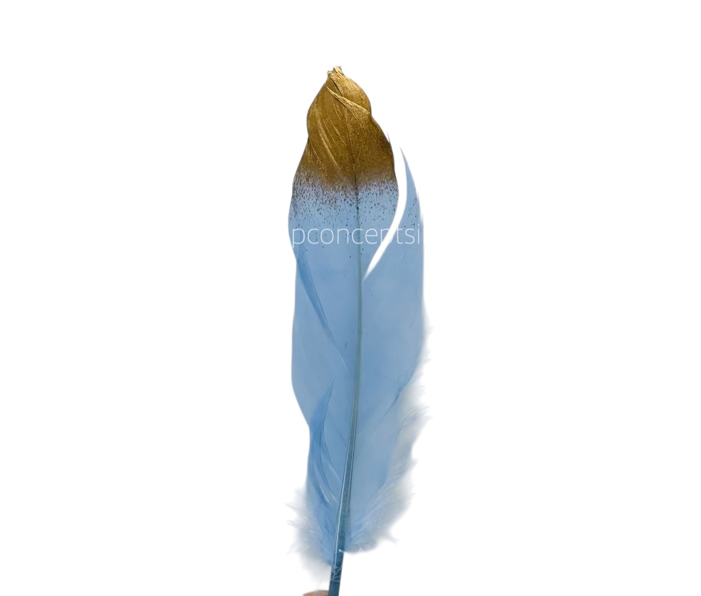 Faux Feather with Gold Edges Faux Feather with Gold Edges
