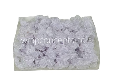 Silverish White Organza Flowers Silverish White Organza Flowers