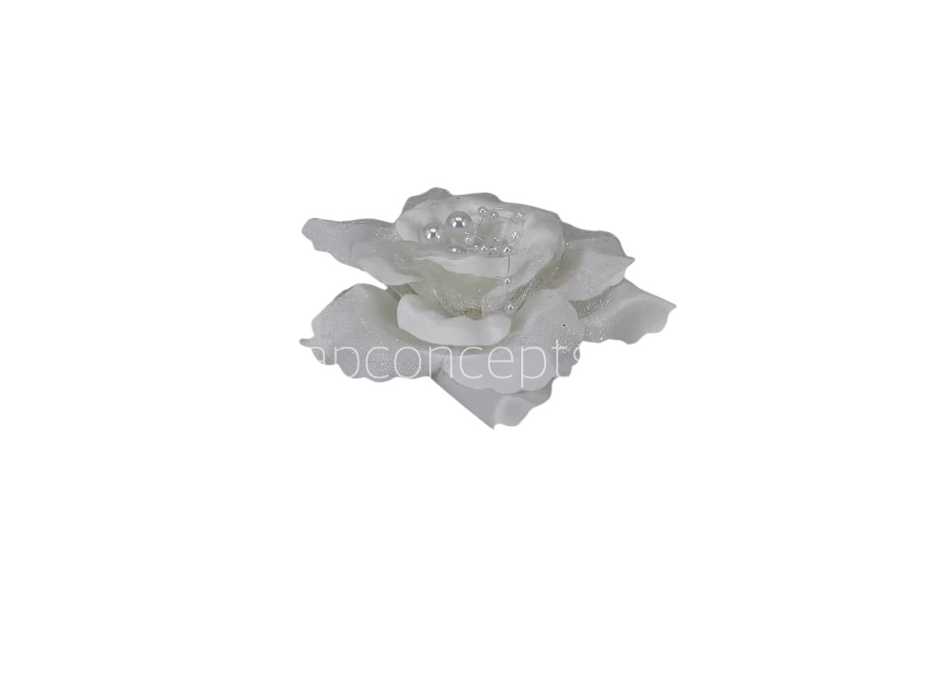 White Rose With Pearls Center White Rose With Pearls Center