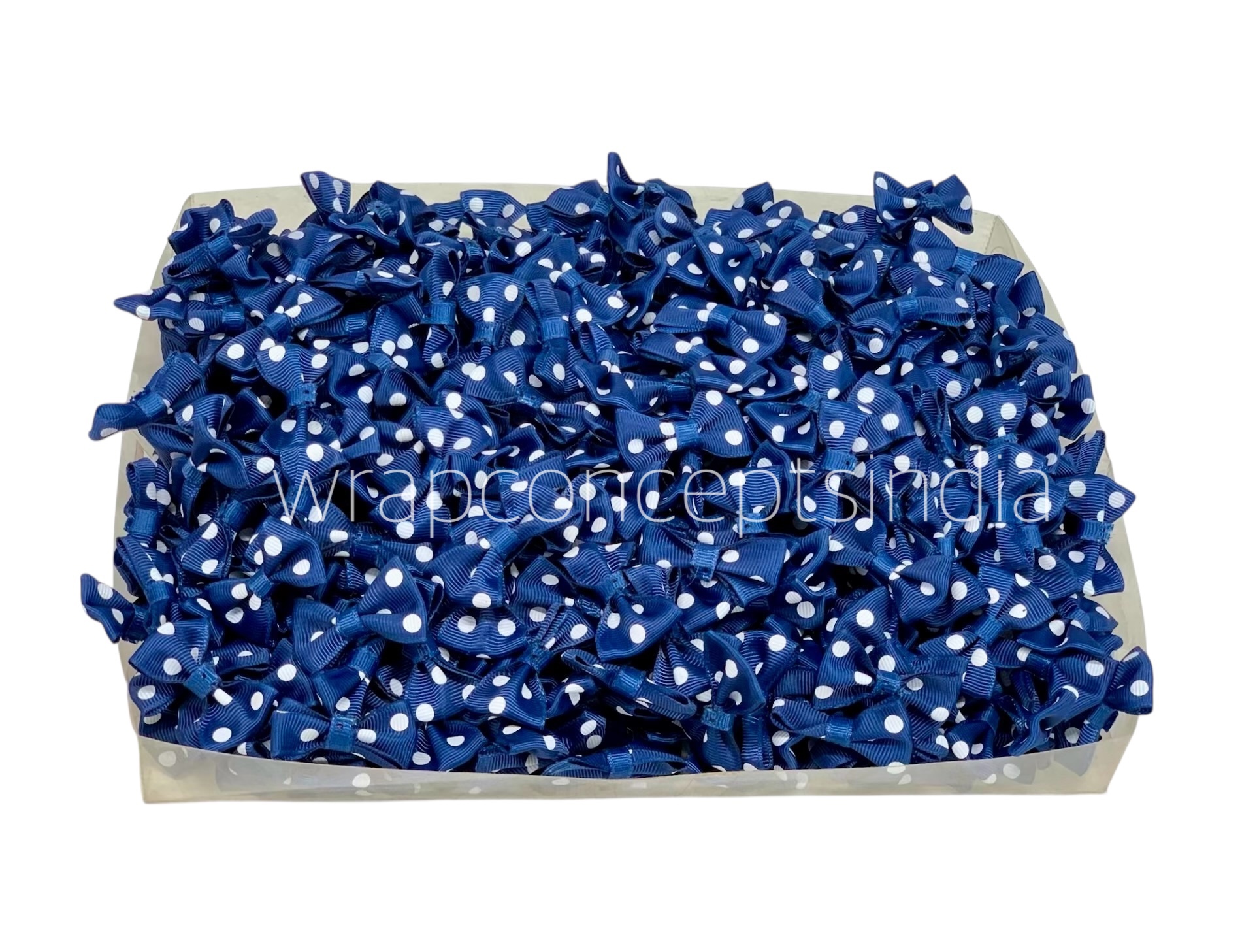 Polka Bow Big - Blue with White Polka Bow Big - Blue with White