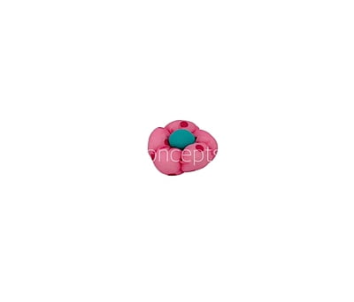 Pink Flower with Cyan Center