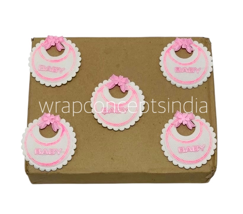 Round Baby Bibs - Pink/Blue Round Baby Bibs - Pink/Blue