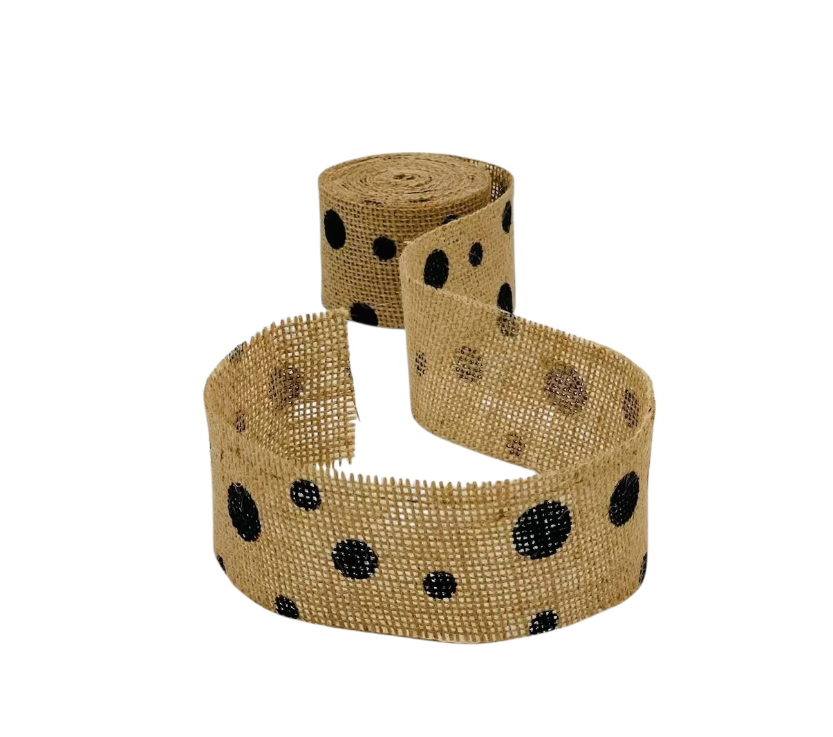 Green Polka Burlap Ribbon Green Polka Burlap Ribbon