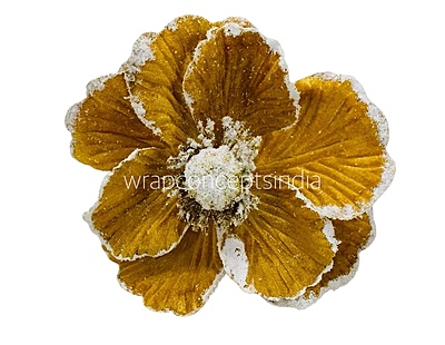 Velvet Flower With Frosted Edges & Center