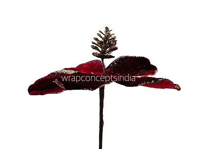 Velvet Flower with Gitter Pine Center Velvet Flower with Gitter Pine Center