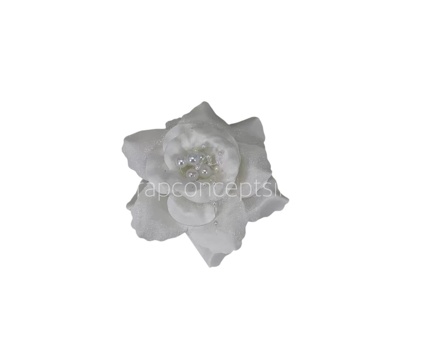 White Rose With Pearls Center White Rose With Pearls Center