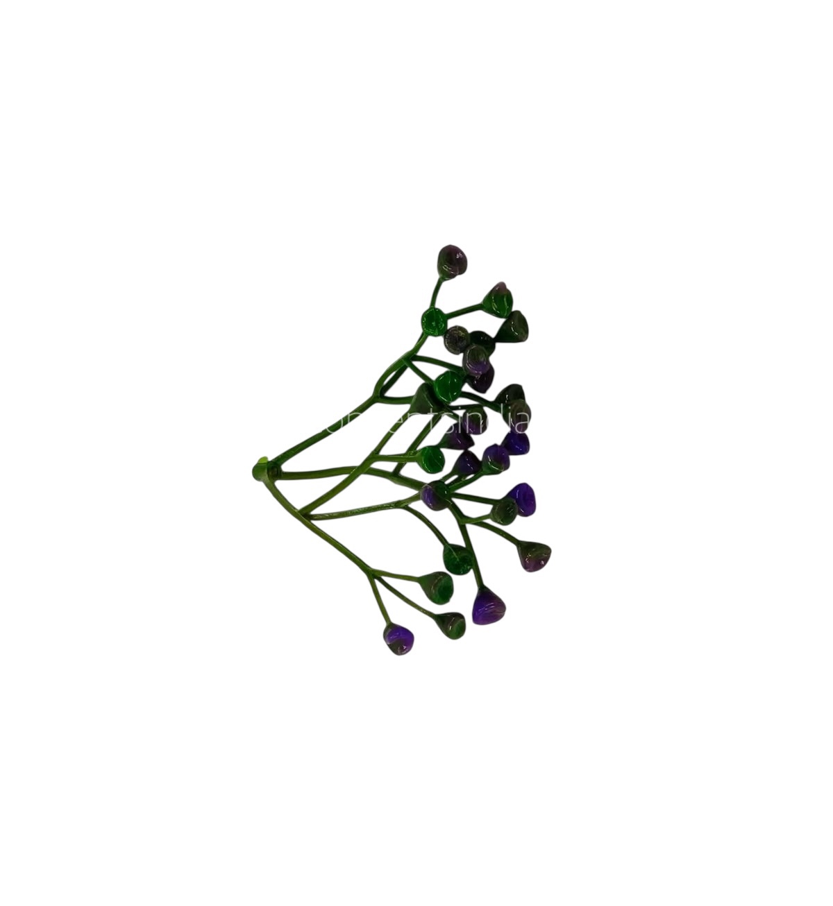 Purple Small Trio Fern Leaves