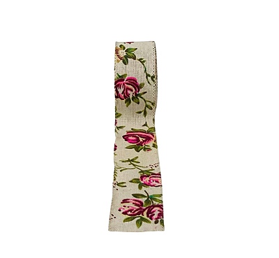 Cream Floral Ribbon