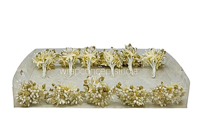 White & Glitter Gold Pollens