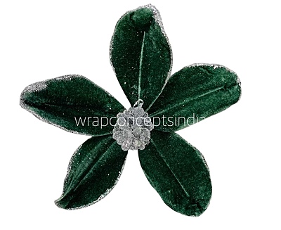 Velvet Flower with Gitter Pine Center Velvet Flower with Gitter Pine Center
