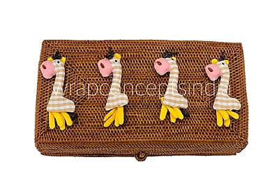 Plaid Giraffe - Pink / Mustard Plaid Giraffe - Pink / Mustard
