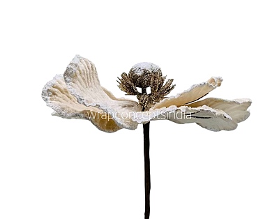 Velvet Flower With Frosted Edges & Center