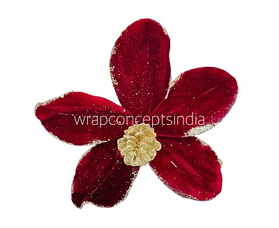 Velvet Flower with Gitter Pine Center Velvet Flower with Gitter Pine Center