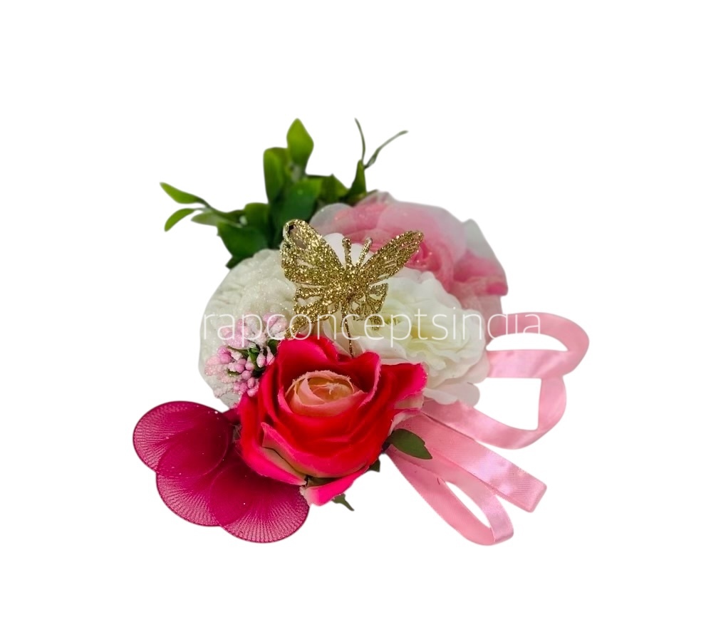 Fuchsia & Ivory Flowers Ready Bunch Fuchsia & Ivory Flowers Ready Bunch