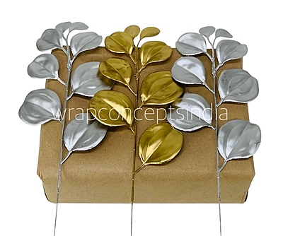 Gold/Silver Rubber Leaves Stick
