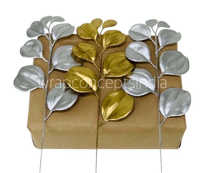 Gold/Silver Rubber Leaves Stick