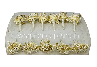 White & Glitter Gold Pollens