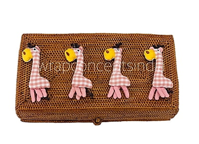 Plaid Giraffe - Pink / Mustard Plaid Giraffe - Pink / Mustard