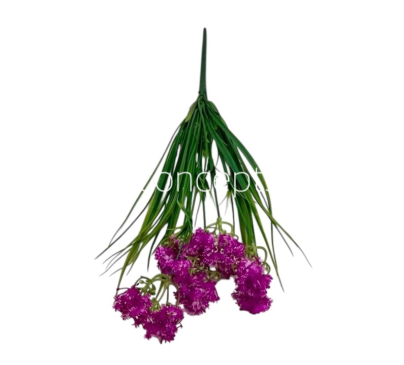 Long Grass Leaves with Magenta Flowers Long Grass Leaves with Magenta Flowers