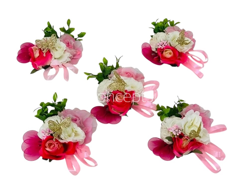 Fuchsia & Ivory Flowers Ready Bunch Fuchsia & Ivory Flowers Ready Bunch
