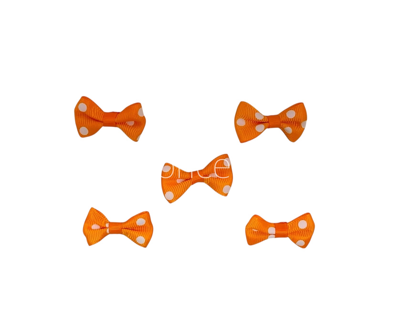 Polka Bow Big - Orange with White Polka Bow Big - Orange with White