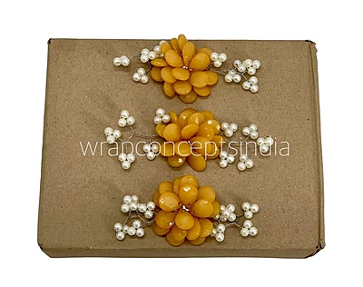 Stone Flowers with Pearl Add-ons- Multicolor