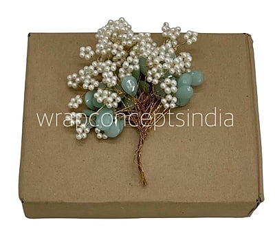 Soft Green Pearl Flower Add-on Stick