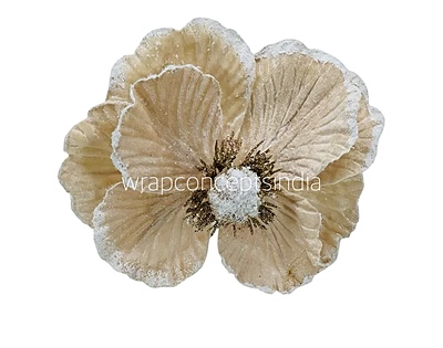 Velvet Flower With Frosted Edges & Center