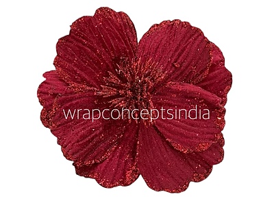 Big Flower with Glitter Centre & Edges Big Flower with Glitter Centre & Edges