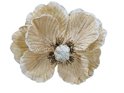 Velvet Flower With Frosted Edges & Center