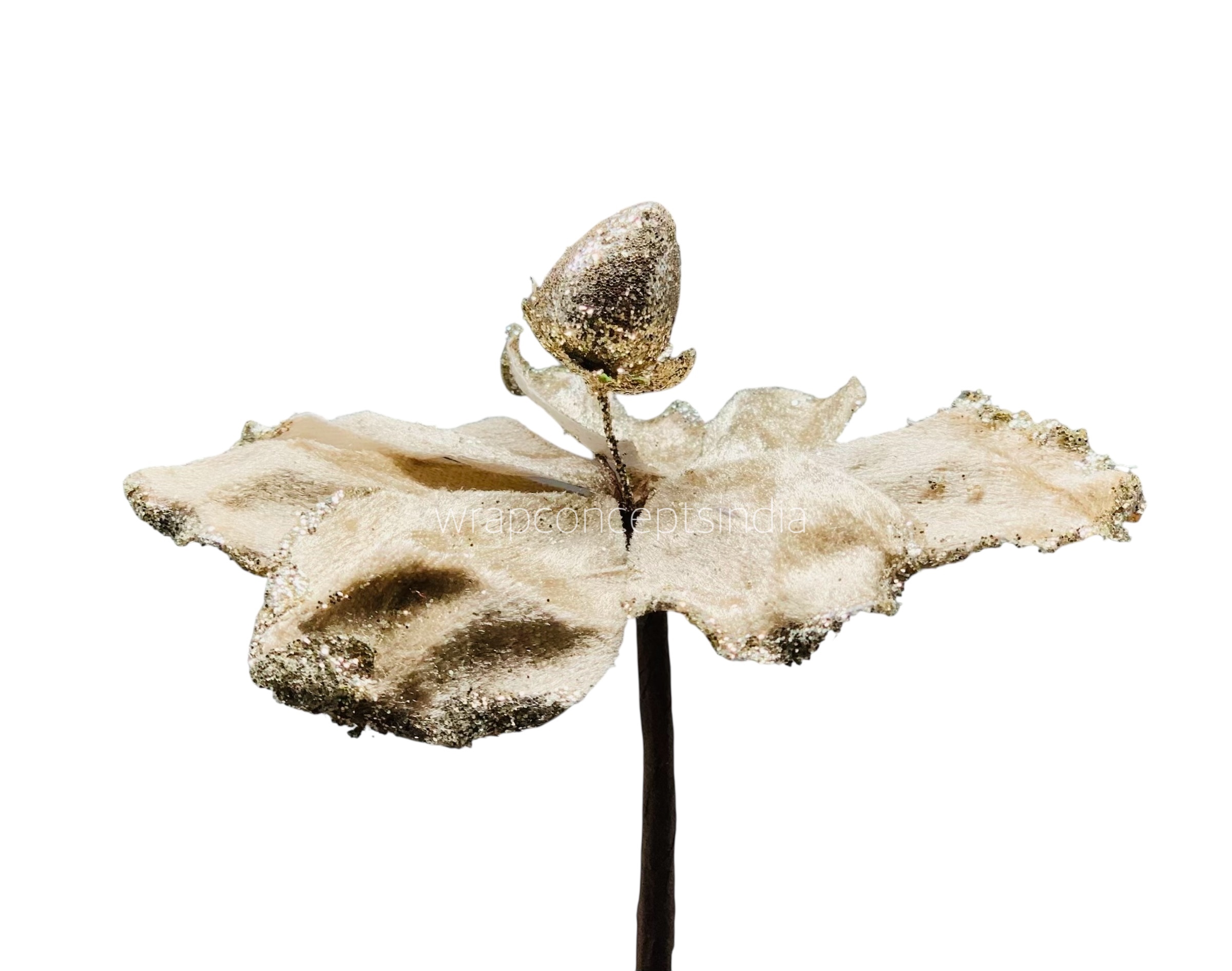Medium Flower with Glitter Edges