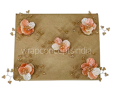 Dual Acrylic Flowers with Pearl Add-ons