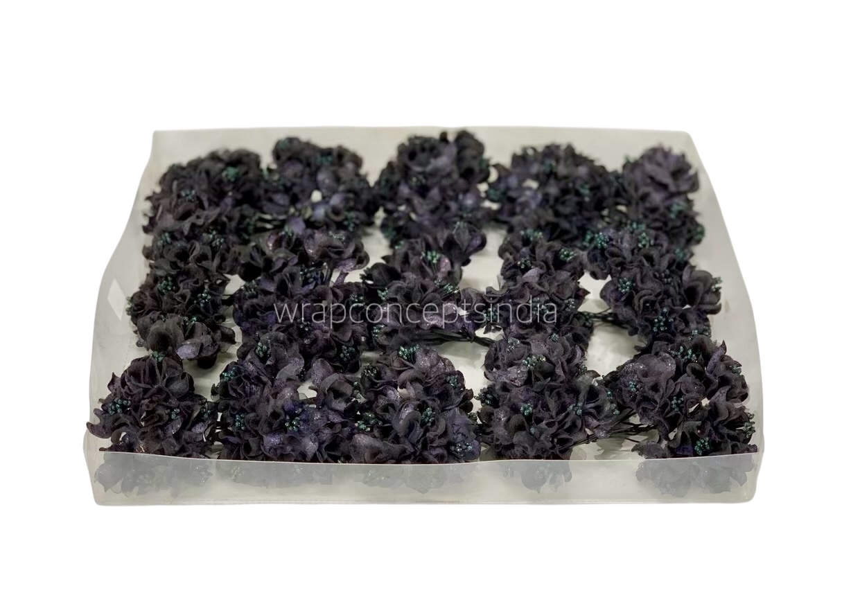 Black Flowers with Glitter Pollen Black Flowers with Glitter Pollen